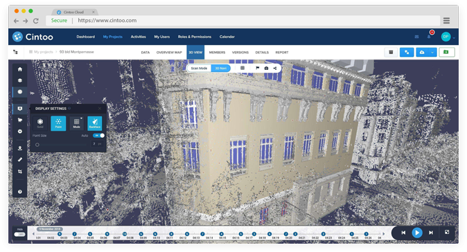 cinto surfaces back to point cloud 